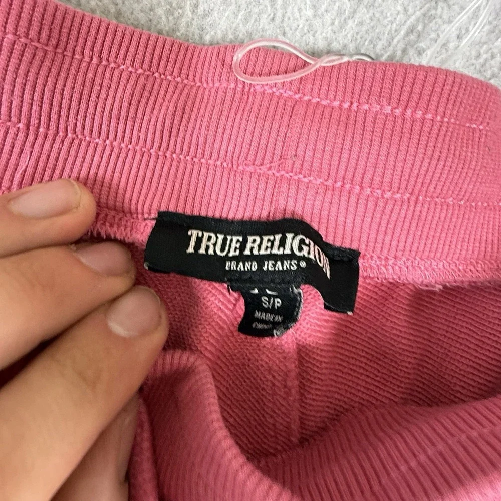 True Religion Pants Womens Small Pink Cotton Lounge Casual Gym Thick Heavy - Picture 2 of 12